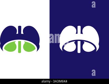 Nieren-Logo-Kombination. Urologie Arzt Logotype Design Vorlage. Stock Vektor