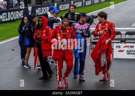 Melbourne, Australien, 16. März 2025, Charles Leclerc, aus Monaco, tritt für Ferrari an. Der Grand Prix Race Day von Australien 2025 findet in Melbourne, Australien, statt. Quelle: Michael Potts/Alamy Live News Stockfoto