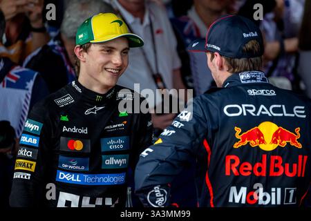 Melbourne, Australien, 15. März 2025, Oscar Piastri, aus Australien, tritt für McLaren F1 an. Das Qualifying zum Großen Preis von Australien 2025 findet in Melbourne, Australien, statt. Quelle: Michael Potts/Alamy Live News Stockfoto