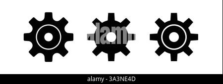Symbolvektor Wird Festgelegt. Symbol Für Die Cog-Einstellungen Stock Vektor