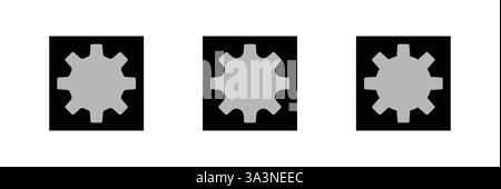 Zahnradeinstellung Symbol Zahnrad Zahnrad Symbol Technik Industrie Maschine Mechanische Industrie Werkzeug Maschinen Grafik Vektor Illustration Form Stock Vektor