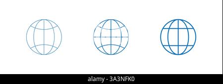 Globale Ikone. Klicken Sie auf Website Symbol. Vector Illustration flach Stock Vektor