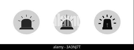 Not-Sirene Symbol im flachen Stil. Polizei alarm Vector Illustration auf isolierte Hintergrund. Medical Alert Geschäftskonzept. Stock Vektor