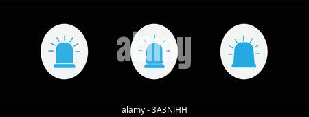 Not-Sirene Symbol im flachen Stil. Polizei alarm Vector Illustration auf isolierte Hintergrund. Medical Alert Geschäftskonzept. Stock Vektor