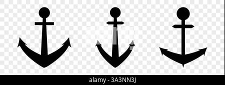 Anker Symbol Logo Template Vector Illustration Stock Vektor