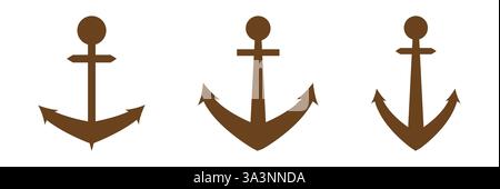 Anker Symbol Logo Template Vector Illustration Stock Vektor