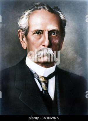Porträt von Carl Benz (1844-1929), - spätere Färbung Stockfoto