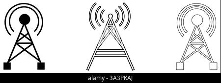 Signalmast-Symbol, Abbildung, Vektor auf weißem Hintergrund. Stock Vektor