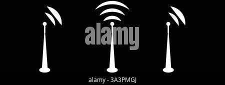 Symbol für den Kommunikationsturm, Vektorgrafik Stock Vektor