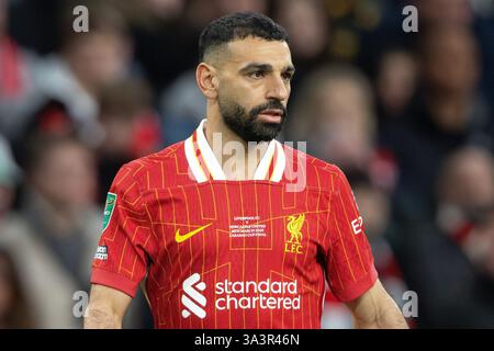 Wembley Stadium, London, Großbritannien. März 2025. Carabao League Cup Final Football, Liverpool gegen Newcastle United; Mohamed Salah von Liverpool Credit: Action Plus Sports/Alamy Live News Stockfoto