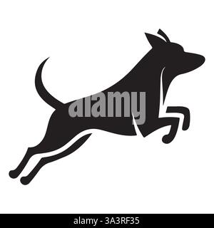 Design Mit Symbolen Für Springenden Hund Stock Vektor