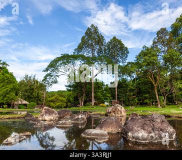 Heiße Quellen im Chae Son National Park, Lampang, Thailand. Stockfoto