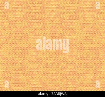 Mosaik-Sechseck-Formen Hintergrund. Gestapelte sechseckige bold-Mosaikzelle. Orangefarbene Farbtöne. Normale Sechskantformen. Nahtloses Design. Stock Vektor