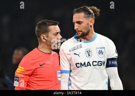 Paris, Frankreich. März 2025. Adrien Rabiot #25 während des Spiels am 26. Tag der Ligue 1 McDonald's zwischen PSG und Olympique de Marseille, im Parc des Princes, am 16. März 2025 - 16. März 03/2025 - France/Ile-de-France (Region)/Paris - Julien Mattia/Le Pictorium Credit: LE PICTORIUM/Alamy Live News Stockfoto
