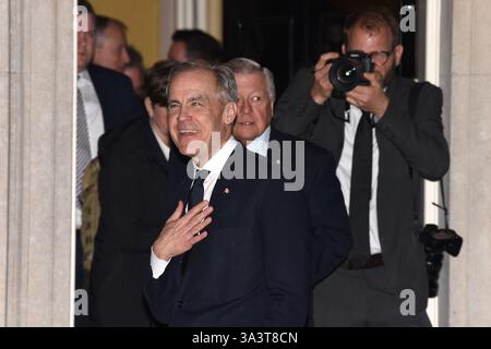 London, Großbritannien. März 2025. Der kanadische Premierminister und ehemalige Gouverneur der Bank of England, Mark Carney, trifft sich mit dem britischen Premierminister Keir Starmer vor der Downing Street 10. Quelle: MARTIN DALTON/Alamy Live News Stockfoto