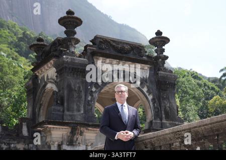 Premierminister Sir Keir Starmer im Parque Lage, Rio de Janeiro, während er am G20-Gipfel in Brasilien teilnimmt. Bilddatum: Dienstag, 19. November 2024. Stockfoto