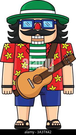 Weihnachten im Juli der Nussknacker Cartoon Clipart Stock Vektor