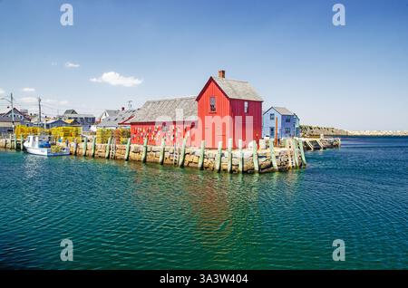 Motiv Nr. 1 bewacht den kleinen Fischerhafen in Rockport Ma Stockfoto