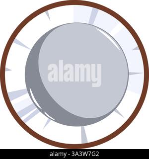 Kokos-Schnitt-Vektorillustration in flacher Technik Stock Vektor