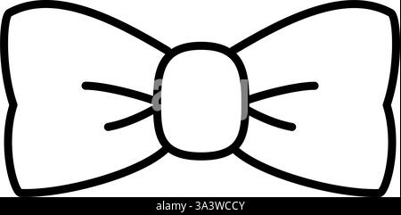 Fliege, einfache schwarz-weiße Linienzeichnung Symbol der Kleidung, Vektor-Illustration Stock Vektor
