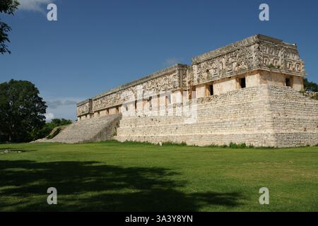 Mexiko. Yucatan. Uxmal. Der Gouverneurspalast. Stockfoto