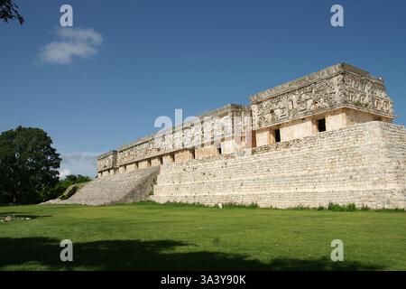 Mexiko. Yucatan. Uxmal. Der Gouverneurspalast. Stockfoto