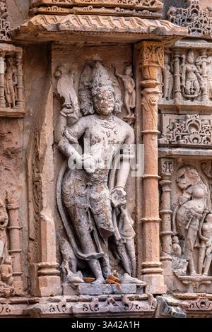 Details vom Stepwell Rani Ki Vav, Gujarat, Indien Stockfoto