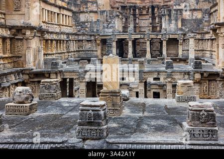 Der Steppbrunnen Rani Ki Vav, Gujarat, Indien Stockfoto