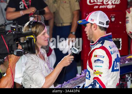 25. Mai 2014 – Concord, NC, USA – Concord, NC – 25. Mai 2014: Jimmie Johnson (48) gewinnt den Coca Cola 600 auf dem Charlotte Motor Speedway in Concord, NC. (Kreditbild: © ASP/Cal Sport Media/ZUMAPRESS.com) Stockfoto
