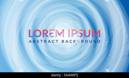 Abstrakte Blaulichtspirale. Ein beruhigender abstrakter Hintergrund mit einer blauen Lichtspirale, die ein Gefühl von Ruhe und Tiefe schafft Stock Vektor