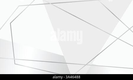 Abstrakter Vektorhintergrund mit geometrischen Linien und blauen Wellen. Ideal für Unternehmen, technische Präsentationen, Banner und digitale Designs. Stock Vektor