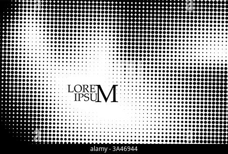 Halbtonhintergrund. Handzeichnung. Nicht AI, Vektorillustration. Stock Vektor