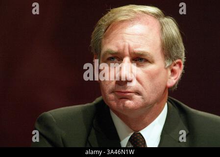 Oktober 2002 - Scarborough, North Yorkshire, England - GEOFFREY HOON MP. VERTEIDIGUNGSMINISTER VON North Yorkshire. TLABOUR PARTYKONFERENZ 2002.PARTYKONFERENZ 2002.03.10.2002.DI70.CREDIT: ALLSTAR/(Bild: © Globe Photos/ZUMAPRESS.com) Stockfoto