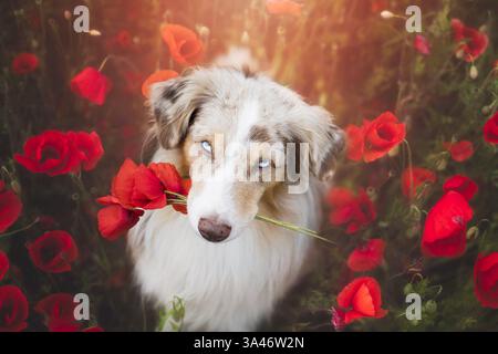 Miniature Australian Shepherd Stockfoto
