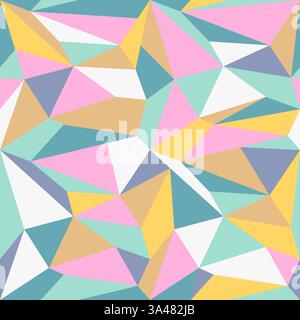 Geometrisches polygonales Vektormuster. Modernes Vektormuster mit bunten Polygonen. Polygone-Textur. Stock Vektor