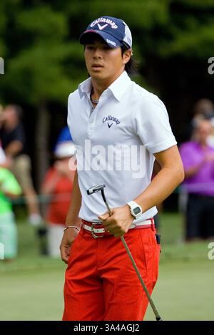 29. August 2014: Norton, Massachusetts, USA – 29. August 2014: Ryo Ishikawa während der ersten Runde der Deutschen Bank Championship bei TPC Boston. Anthony Nesmith/CSM(Bild: © Anthony Nesmith/Cal Sport Media/ZUMAPRESS.com) Stockfoto