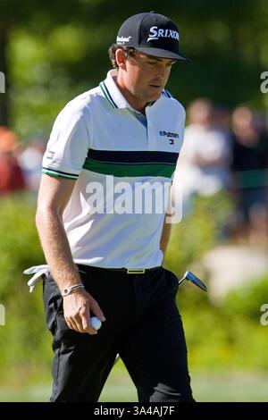 30. August 2014 - Norton, Massachusetts, USA - 30. August 2014: Keegan Bradley während der zweiten Runde der Deutschen Bank Championship bei TPC Boston. Anthony Nesmith/CSM(Bild: © Anthony Nesmith/Cal Sport Media/ZUMAPRESS.com) Stockfoto