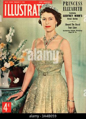 1952 illustrierte Zeitschrift Prinzessin Elizabeth Stockfoto
