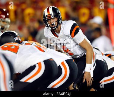September 2014 Oregon State Beavers Quarterback Sean Mannion #4 während des NCAA Football Spiels zwischen den Oregon State Beavers und den USC Trojans im Coliseum in Los Angeles, Kalifornien. Charles Baus/CSM(Credit Image: © Charles Baus/Cal Sport Media/ZUMAPRESS.com) Stockfoto
