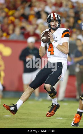 September 2014 Oregon State Beavers Quarterback Sean Mannion #4 während des NCAA Football Spiels zwischen den Oregon State Beavers und den USC Trojans im Coliseum in Los Angeles, Kalifornien. Charles Baus/CSM(Credit Image: © Charles Baus/Cal Sport Media/ZUMAPRESS.com) Stockfoto