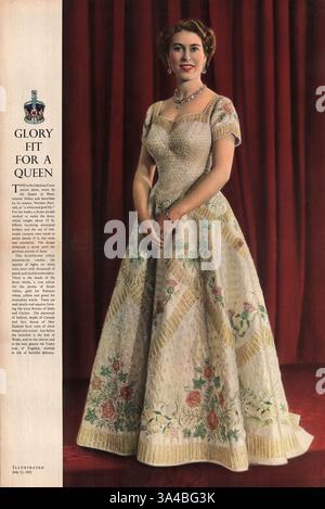 1947 illustriertes Magazin Foto Queen Elizabeth II Stockfoto
