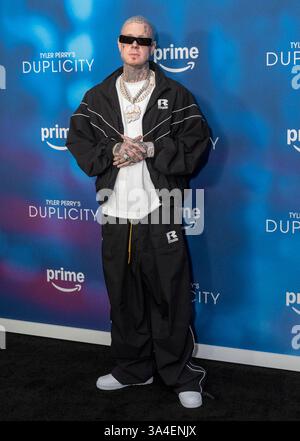 New York, USA. März 2025. Millyz nimmt am 18. März 2025 an der Premiere von „Duplicity“ der Amazon Studios im MoMA in New York Teil. (Foto: Lev Radin/SIPA USA) Credit: SIPA USA/Alamy Live News Stockfoto