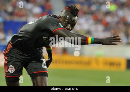 Juni 2014: Harrison, New Jersey, USA S - Toronto FC Mittelfeldspieler DOMINIC ODURO (23) in der Red Bull Arena in Harrison New Jersey New York und Toronto zieht 2 zu 2 (Bild: © Brooks von arx/ZUMAPRESS.com) Stockfoto