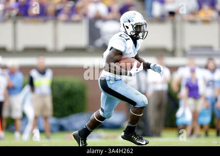 September 2014 - Greenville, NC, Vereinigte Staaten von Amerika - 20. September 2014 Greenville, North Carolina. Romar Morris #21 findet am 20. September 2014 in Greenville, North Carolina, Spielraum gegen die East Carolina Pirates. Die Pirates besiegten die Tar Heels 70-41 im Dowdy-Ficklen Stadium. . Margaret Bowles/CSM(Bild: © Margaret Bowles/Cal Sport Media/ZUMAPRESS.com) Stockfoto