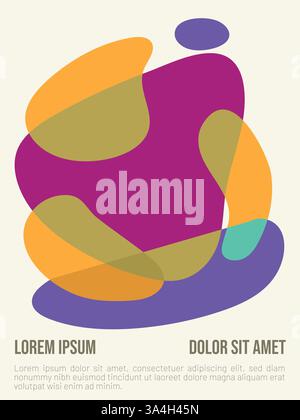 Moderne Abstrakte Bauhauskomposition Poster. Abstrakte bauhaus-Stil Sommer-Poster-Vorlage mit Beispieltext-Vektor-Illustration Stock Vektor