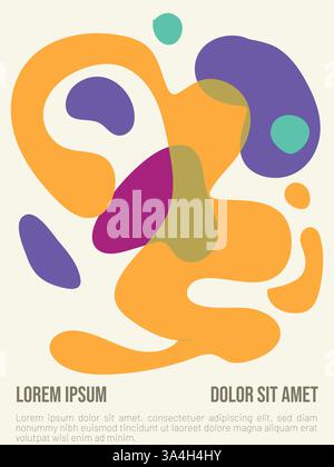 Bauhaus-Poster-Kunstvorlage mit Beispieltext. Abstrakte bauhaus-Stil Sommer-Poster-Vorlage mit Beispieltext-Vektor-Illustration Stock Vektor