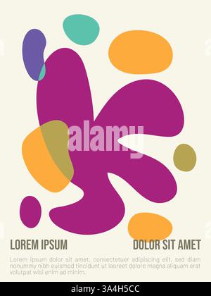 Künstlerisches abstraktes Poster im Bauhaus-Stil. Abstrakte bauhaus-Stil Sommer-Poster-Vorlage mit Beispieltext-Vektor-Illustration Stock Vektor