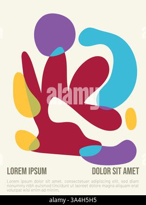 Sommer-Mirage-Konzept. Abstrakte bauhaus-Stil Sommer-Poster-Vorlage mit Beispieltext-Vektor-Illustration Stock Vektor