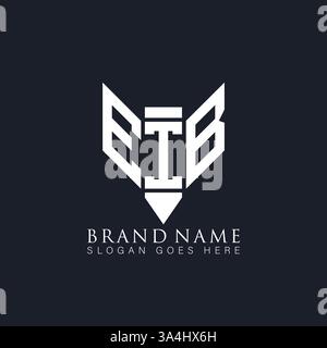 EIB einzigartiges modernes flaches abstraktes geometrisches Initialen Vektorbuchstabe Logo Design. EIB-Monogramm-Logo. Stock Vektor