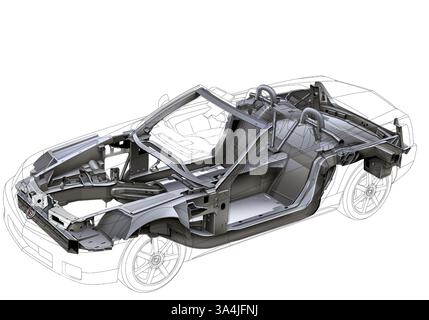 August 2004; Los Angeles, CA, USA; der Cadillac XLR-Rahmen. Stockfoto